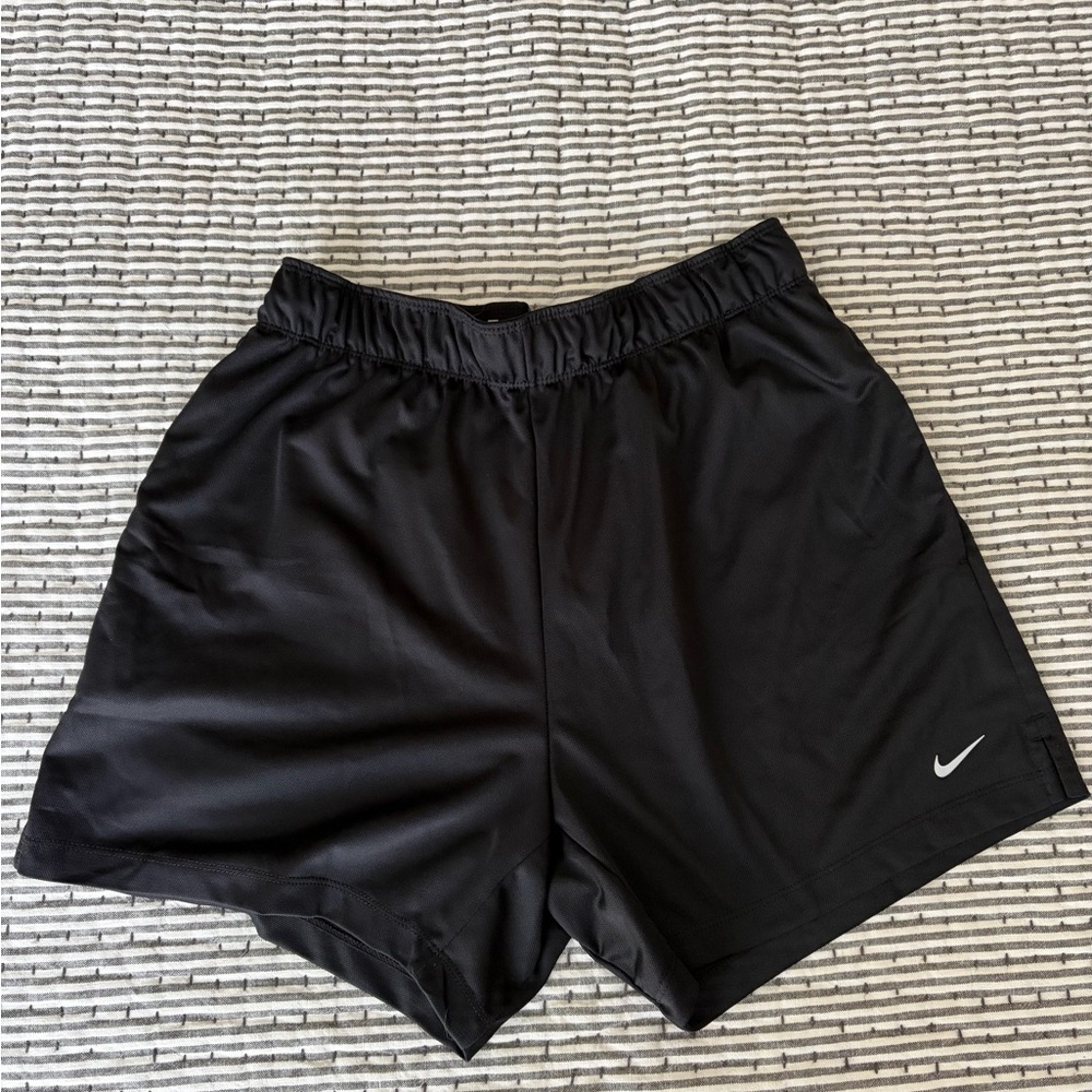 Women’s Nike Black Dri-FIT Shorts with Logo Waistband